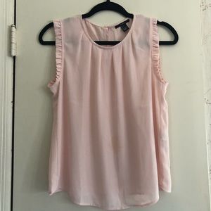 Blush sleeveless blouse